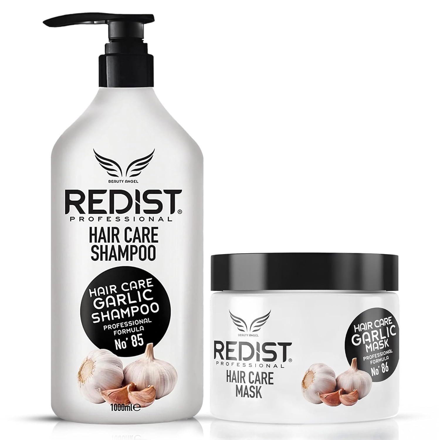 Redist Haarpflege-Set Garlic Pflege-Set - Shampoo 1000ml + Haarkur 475ml, Spar-Set, 2-tlg., Gegen Haarausfall