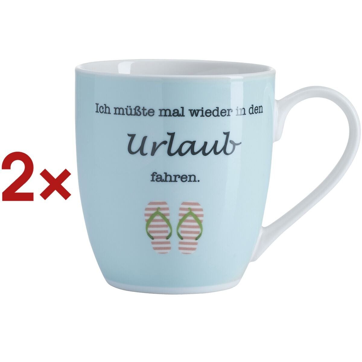 Ritzenhoff & Breker Кружки Auszeit Urlaub, Porzellan, 500 ml, Porzellan