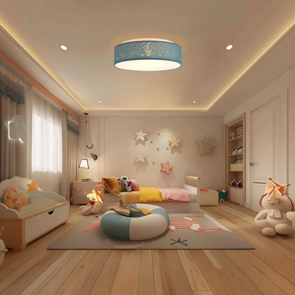 Zedelmaier Lampenschirm Deckenlampe Deckenleuchte mit Stoff-Lampenschirm, W günstig online kaufen