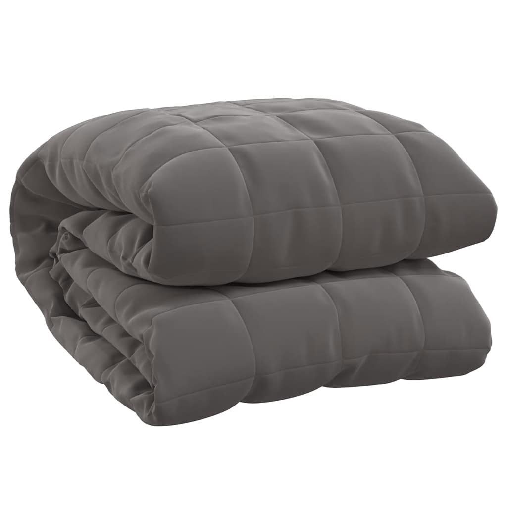 vidaXL Bettüberwurf Gewichtsdecke Grau 235x290 cm 11 kg Stoff