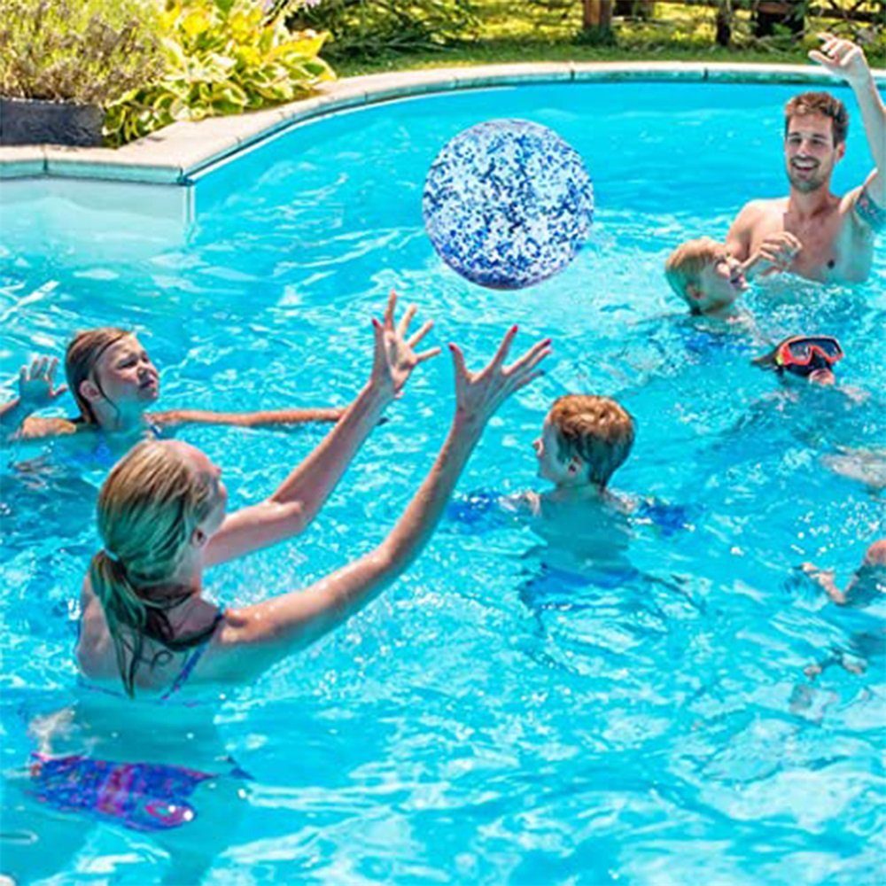 Ball Wasserball Rutaqian Wasserball Aufblasbarer Strandspielzeug Silber Sommer Wasserspielzeug
