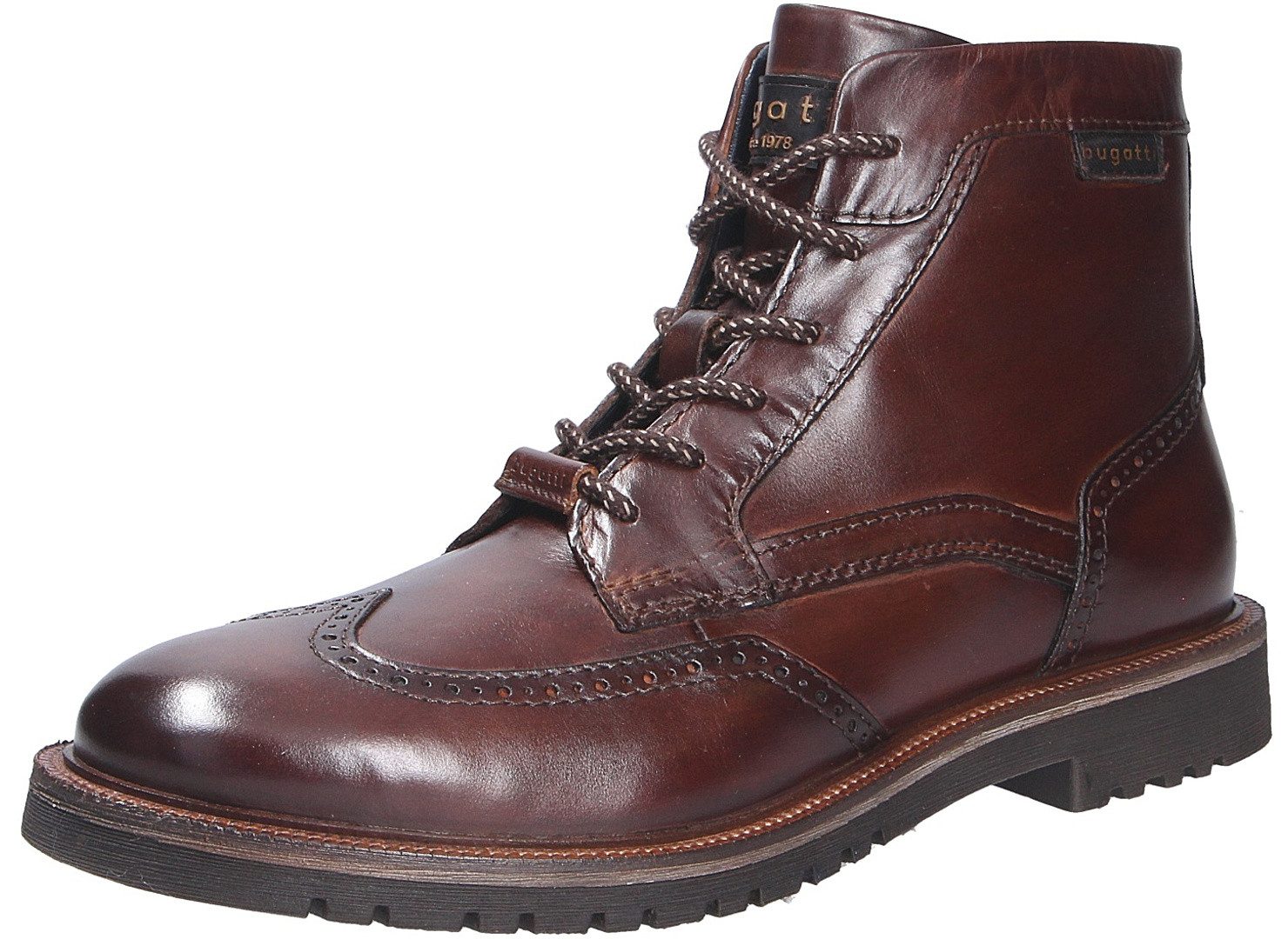 bugatti Herren Stiefel braun Größe Schnürstiefel