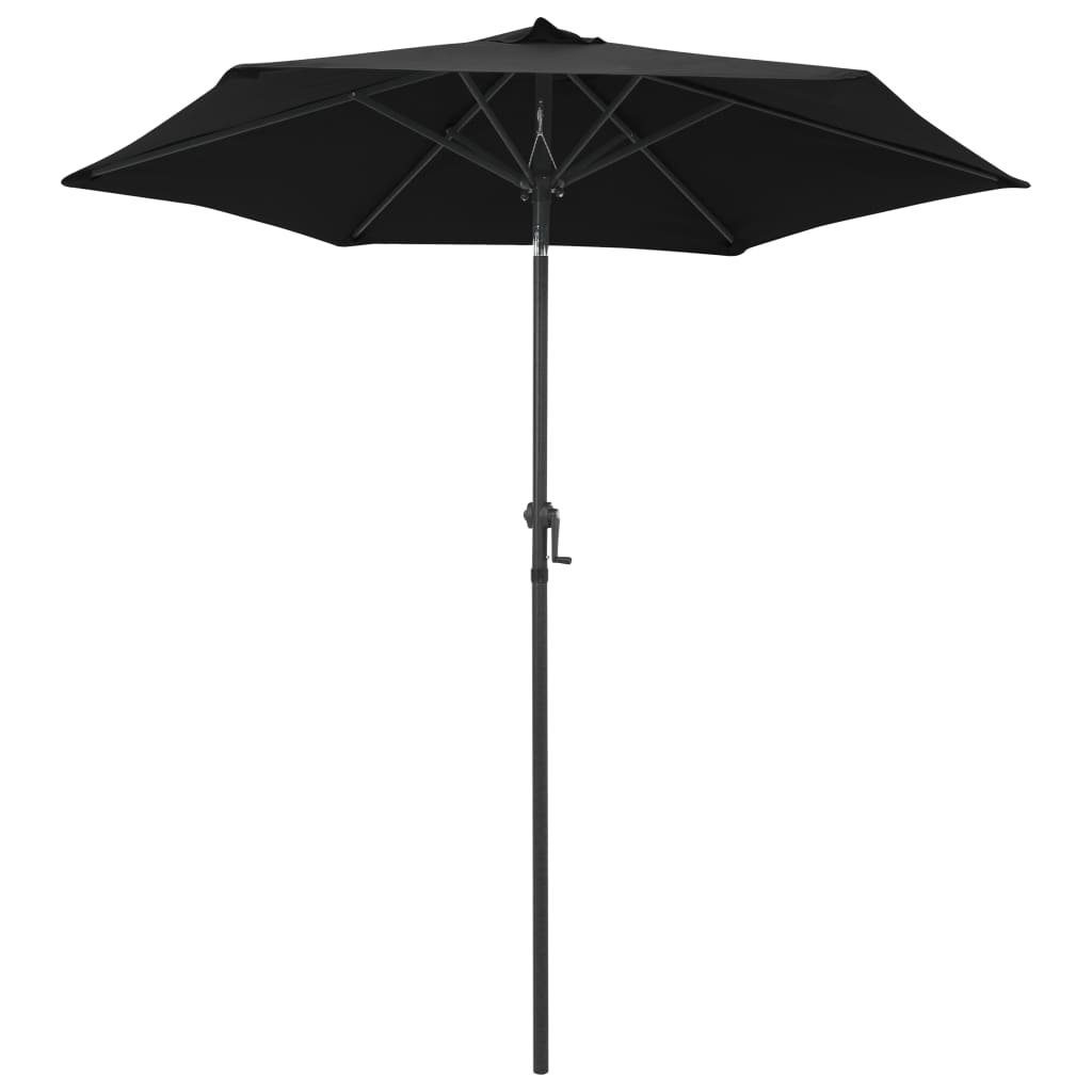 furnicato Sonnenschirm Schwarz 200 x 224 günstig online kaufen