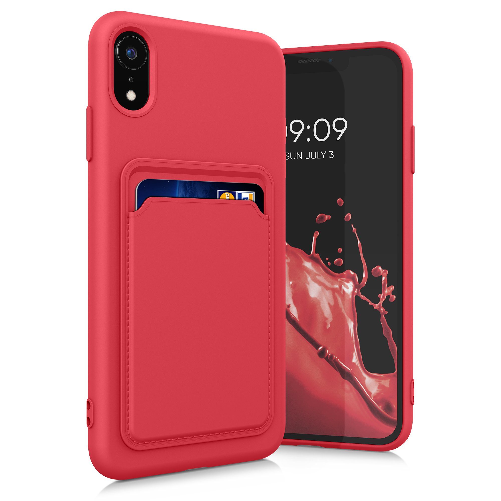 kwmobile Handyhülle Hülle für Apple iPhone XR, Handyhülle mit Fach für Karten - Handy Cover Case