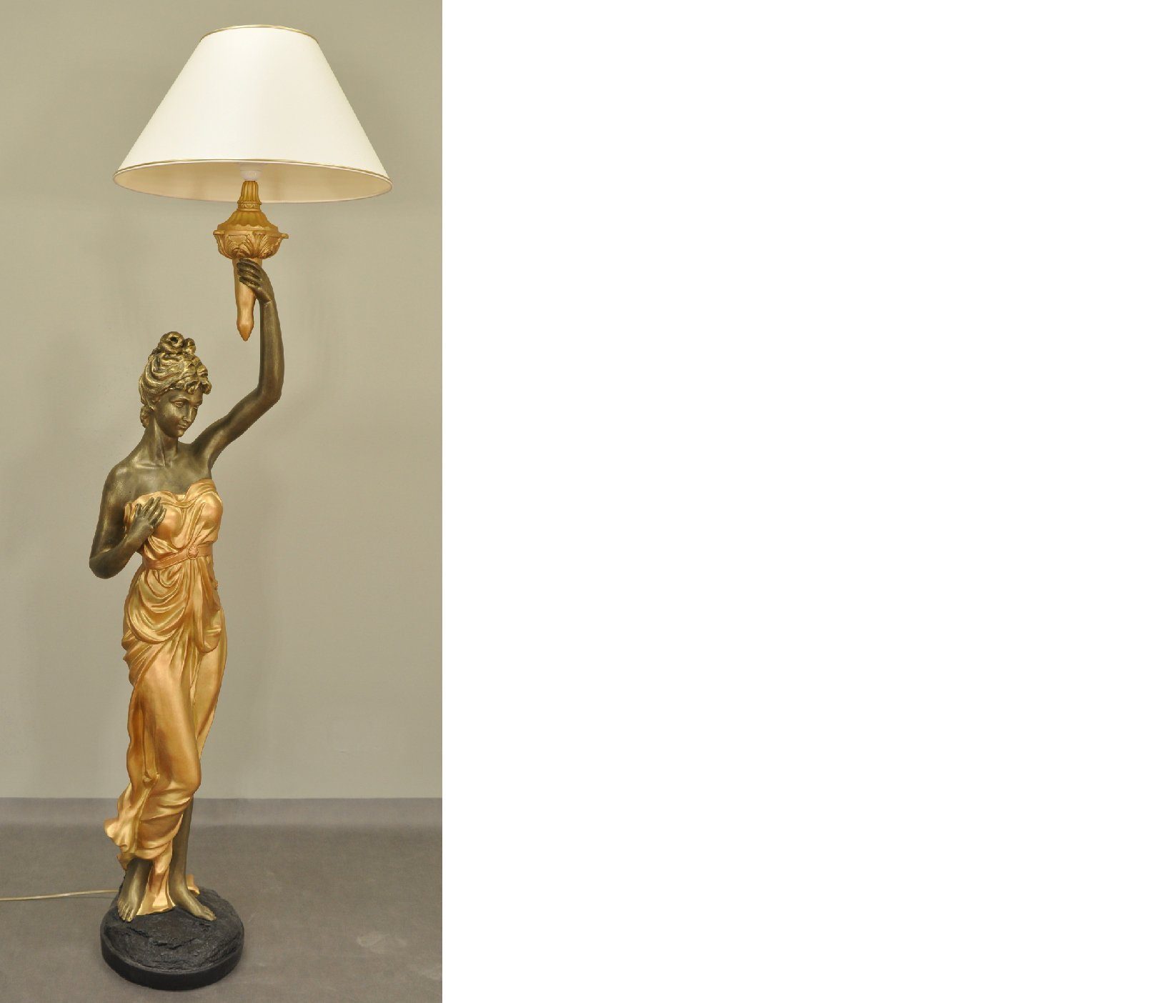 JVmoebel Skulptur Design Lampenschirm Beleuchtung Leuchte Lampe 6900 Mädchen Dekolampe