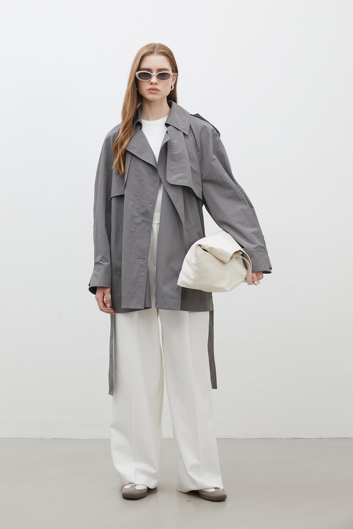 MANUKA Trenchcoat Lissabon Oversized Trenchcoat Grün