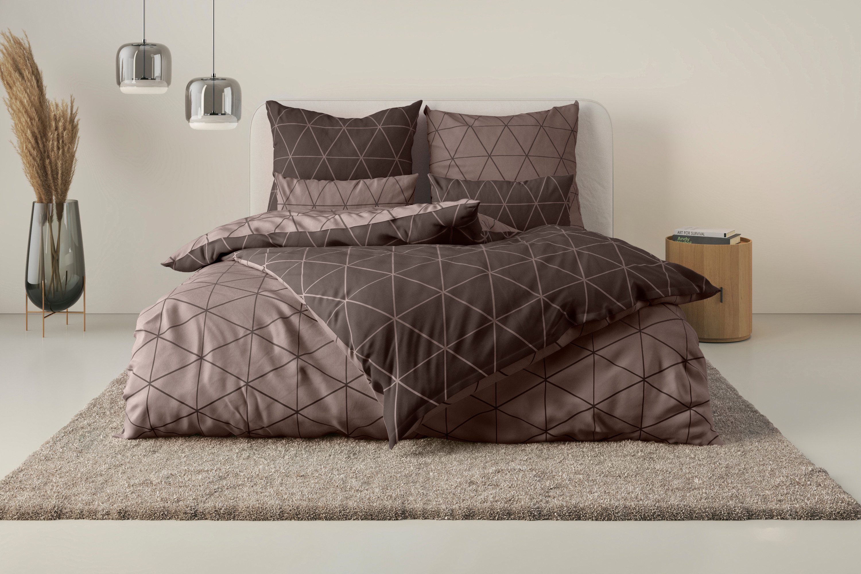 OTTO home Bettwäsche Balsby, Renforcé, 2 teilig, in Gr. 135x200 oder 155x220 cm, 100% Baumwolle