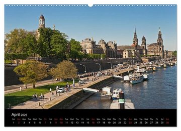 CALVENDO Wandkalender Dresden-Saxony-Germany-Europe / UK-Version (Premium-Calendar 2023 DIN A2 Landscape)