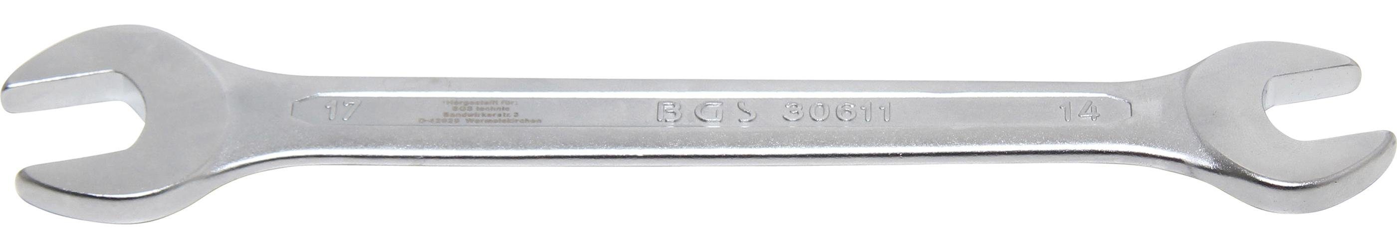 BGS technic Maulschlüssel Doppel-Maulschlüssel, SW x mm 17 14