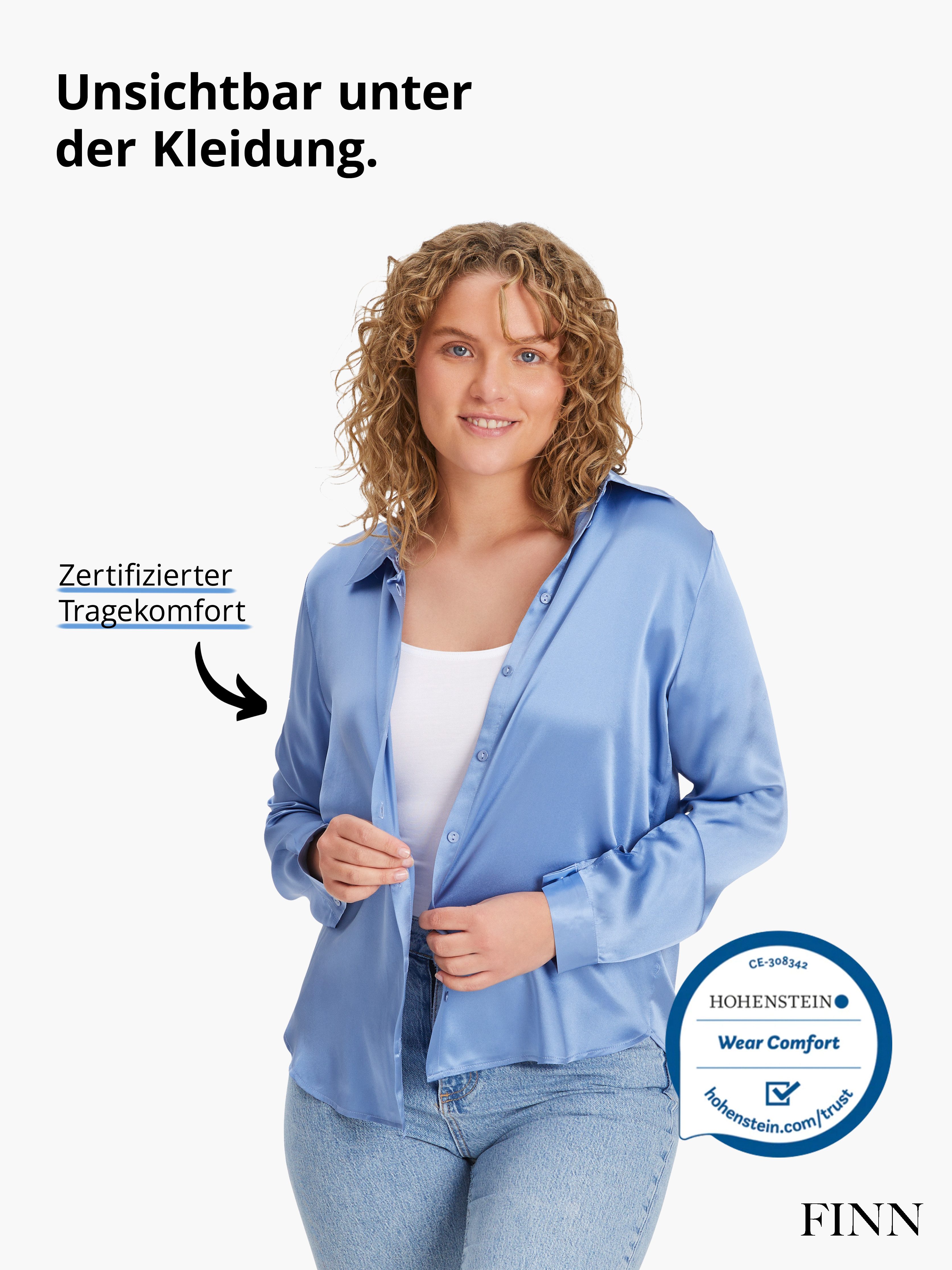 FINN Design Unterhemd Anti-Schweiß Shirt Damen mit integrierten Achselpads Garantierter Schutz vor Schweißflecken und Schweißgeruch