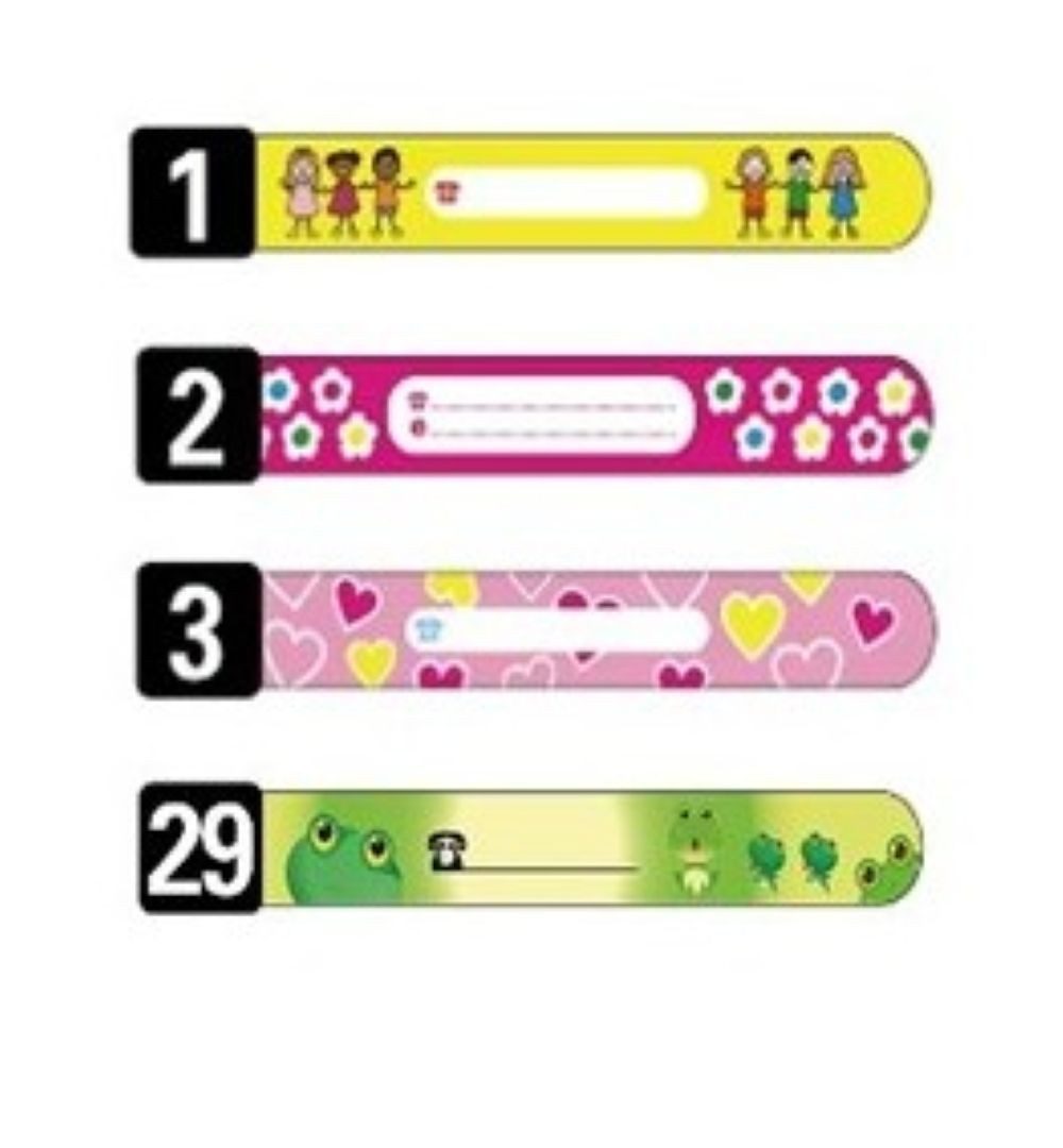 Illes-Laedchen Armband SOS Armbänder Notfallarmbänder Kinder Kinderarmband Adressarmband, wasserfest und robust