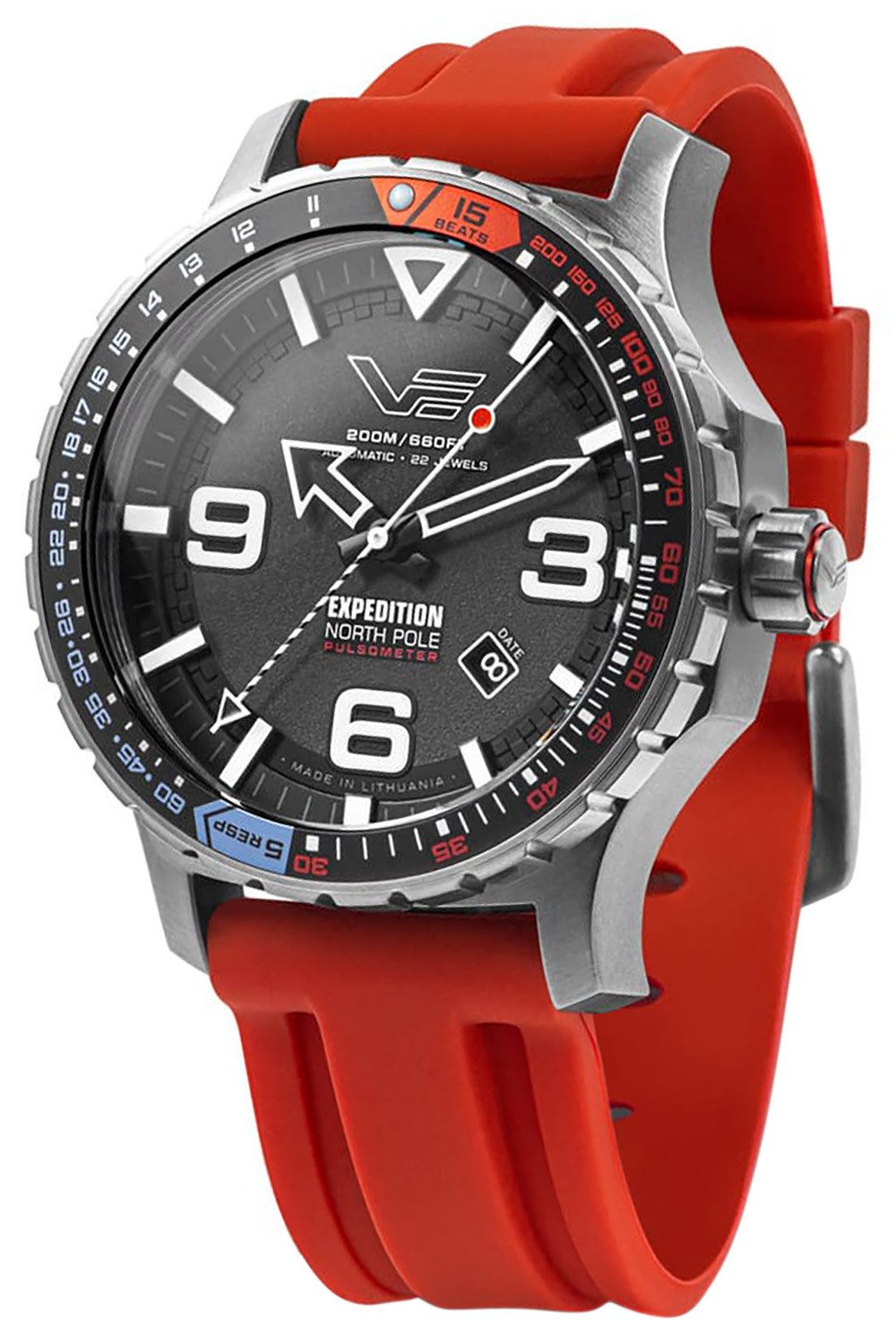 Automatikuhr Automatik Polar Legend Rot/Schwarz