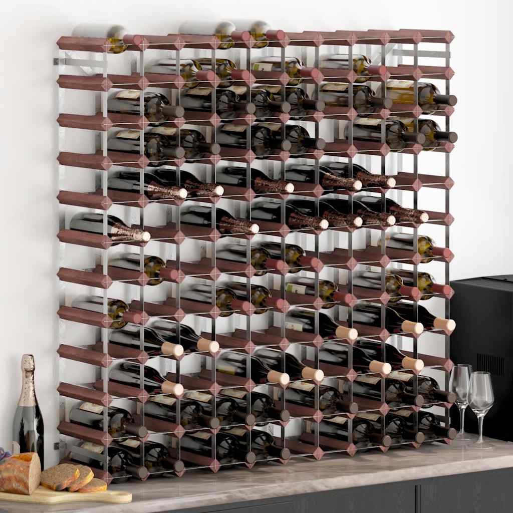 vidaXL Weinregal Weinregal für 120 Flaschen Braun Massivholz Kiefer, 1-tlg.