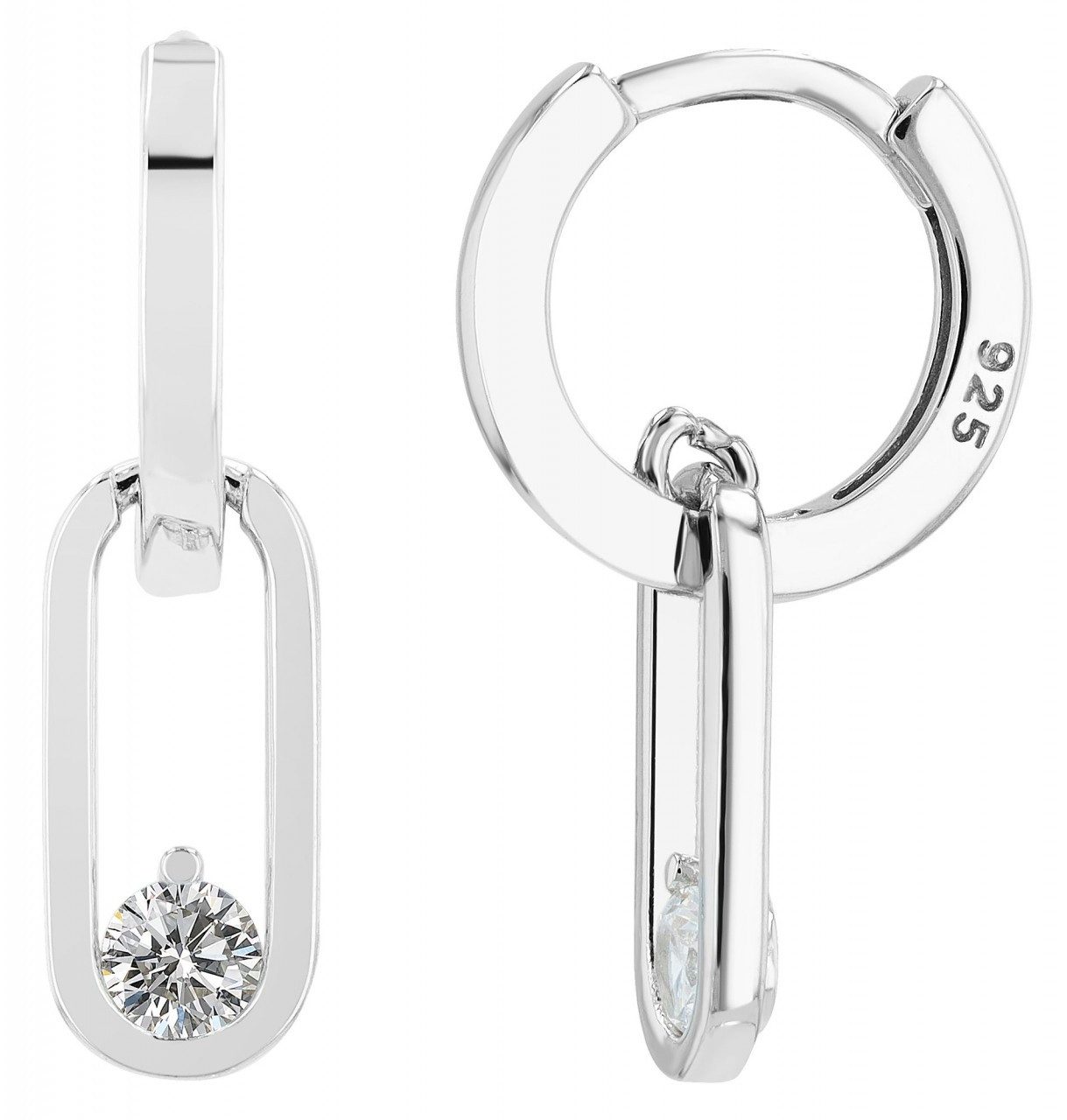 Adelia´s Paar Ohrhänger Damen Ohrhänger aus 925 Sterling Silber und Zirkoni günstig online kaufen