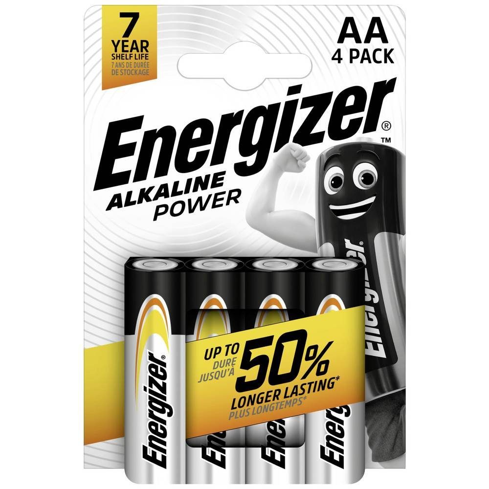 Energizer Power Alkaline Mignon-Batterien, 4er-Set Akku
