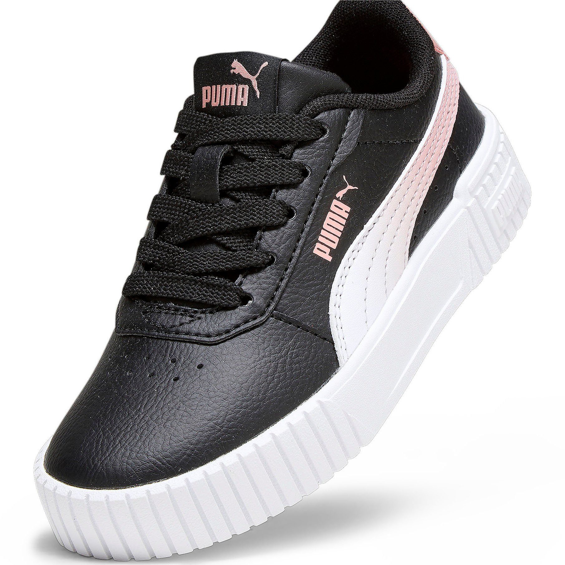 PUMA CARINA 2.0 Sneaker White Black-Peach GLOW PUMA STAR Smoothie-PUMA PS