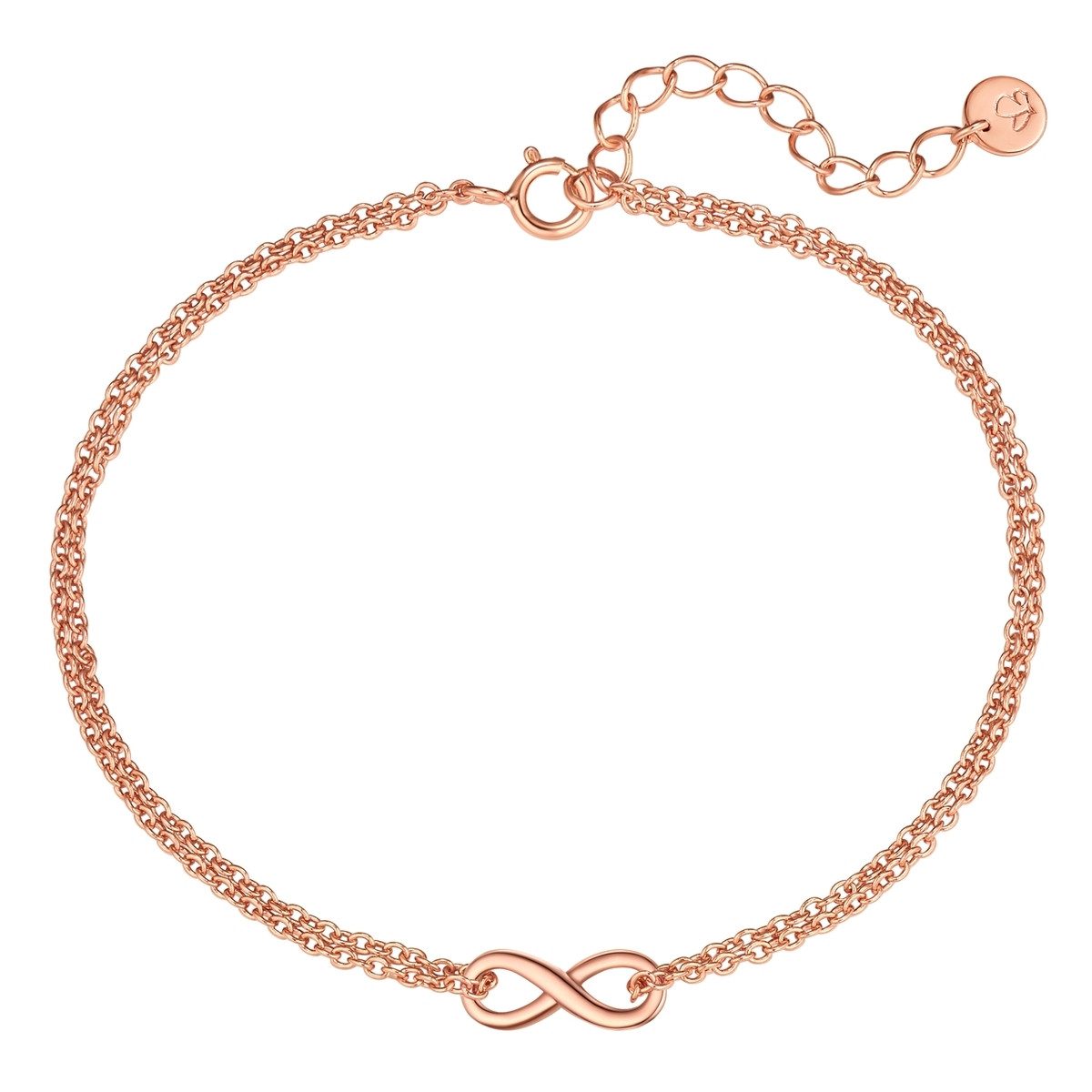 Silberarmband Infinity roségold