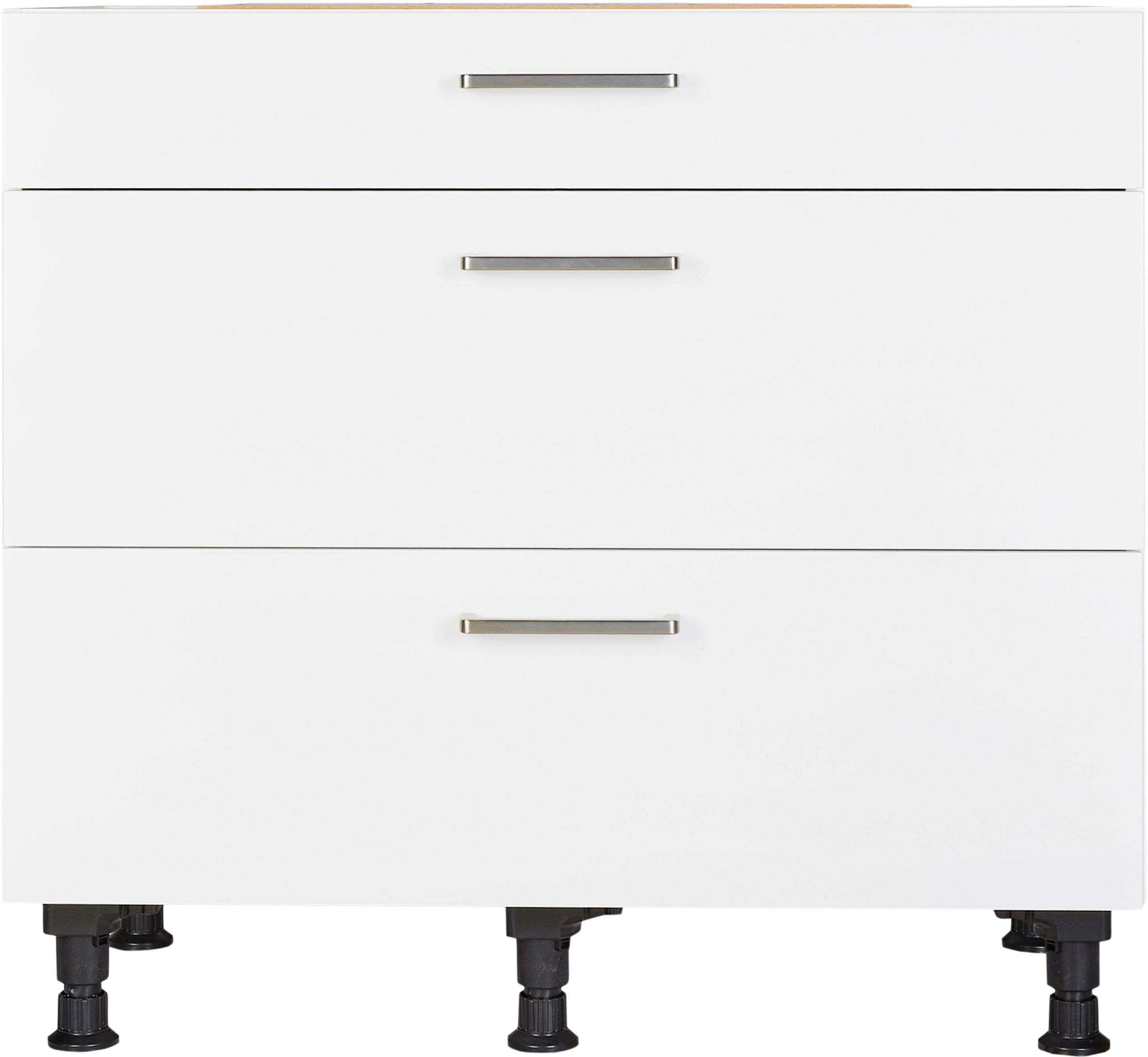 nobilia® Unterschrank "Touch", vormontiert, mit höhenverstellbaren Sockelfüßen, in den Breiten 30, 45, 60 und 90 cm, mit Schubkasten und Auszügen