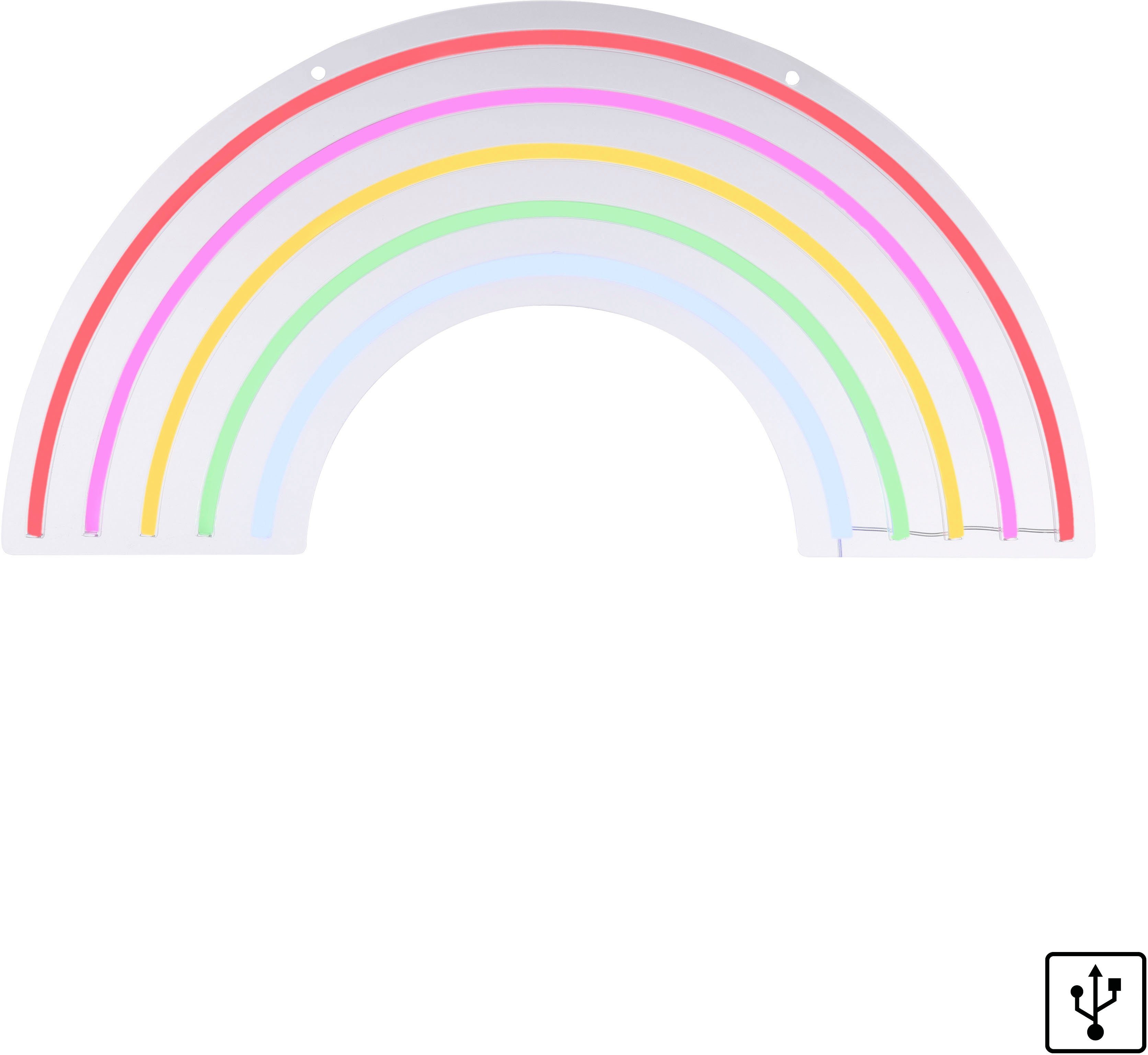 JUST LIGHT LED Wandleuchte NEON-RAINB, LED günstig online kaufen