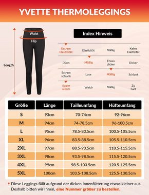 Yvette Thermoleggings Spring Gefütterte damen Sporthose für 0-10°C high waist, E110594A08