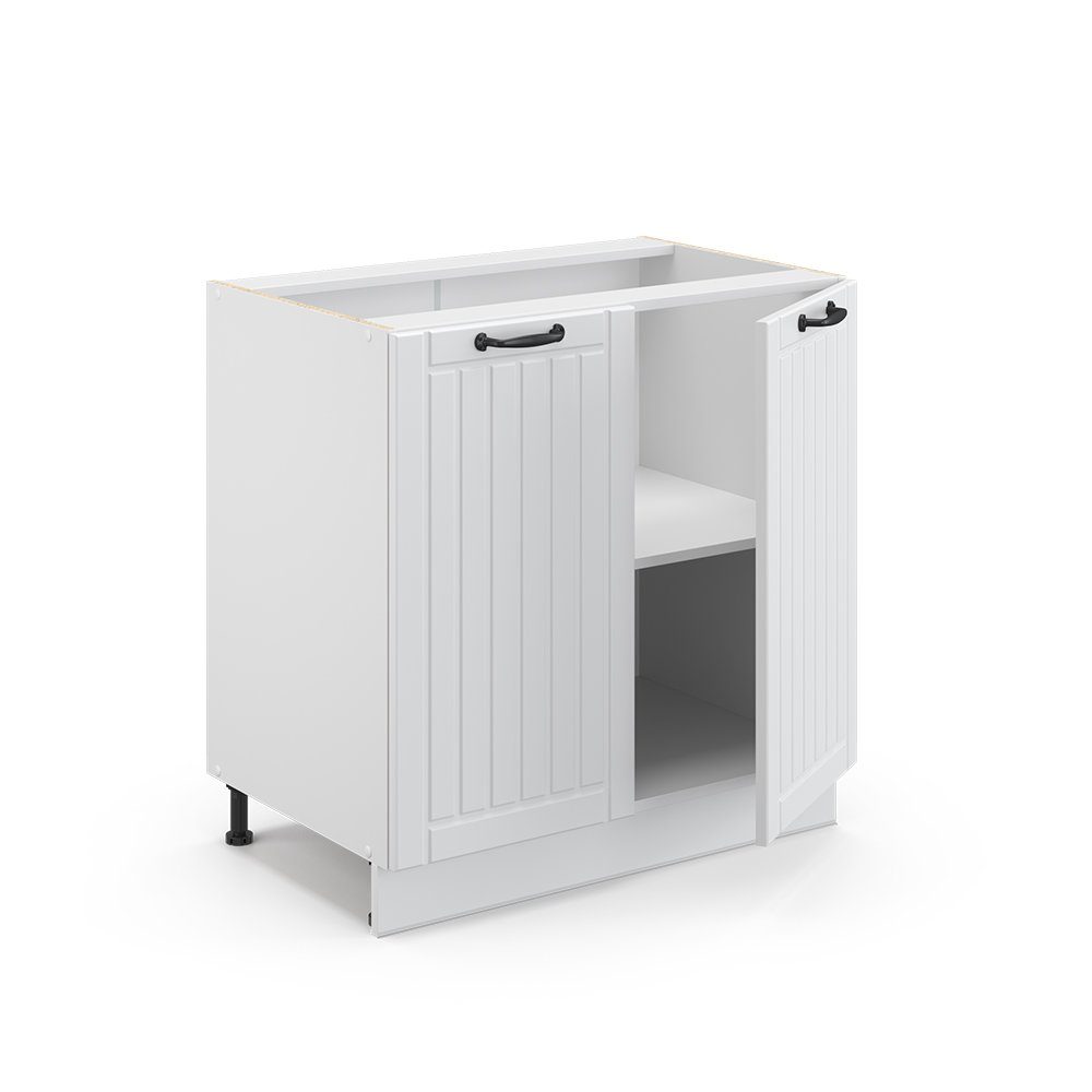 Vicco Midischrank Fame-Line, Weiß Landhaus/Weiß, 80x81.6cm günstig online kaufen