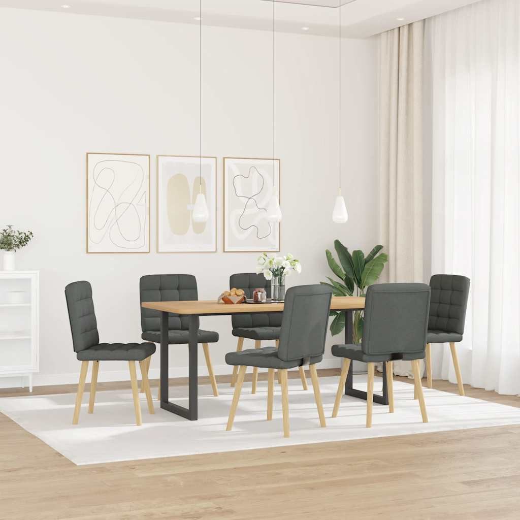 vidaXL Esszimmerstuhl Esszimmerstühle 6 Stk. Dunkelgrau günstig online kaufen