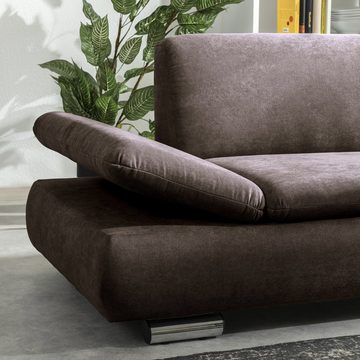 Max Winzer® Ecksofa Terrence Sofa 2,5-Sitzer links mit Ecksofa rechts Flachgewebe schoko, 1 Stück, Made in Germany