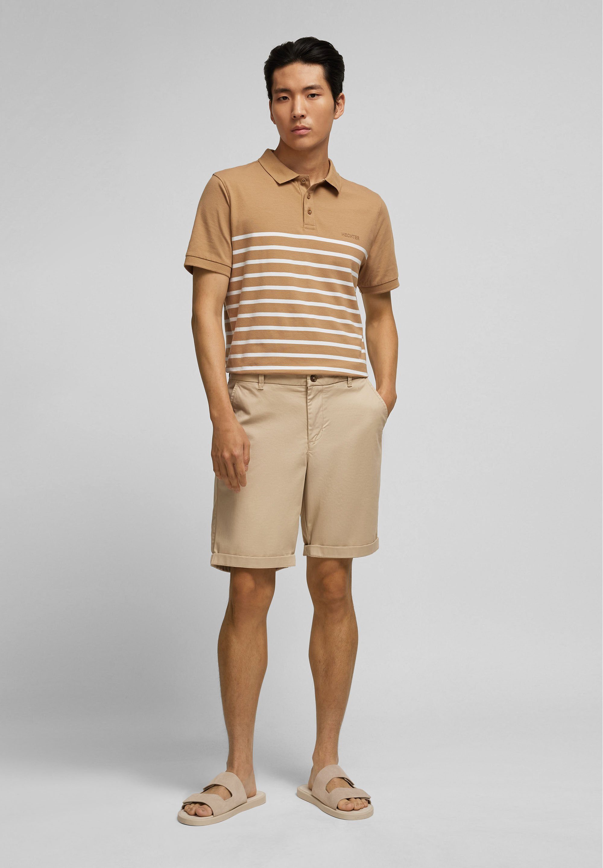 HECHTER PARIS Poloshirt (1-tlg) mit tonigem HECHTER-Logo