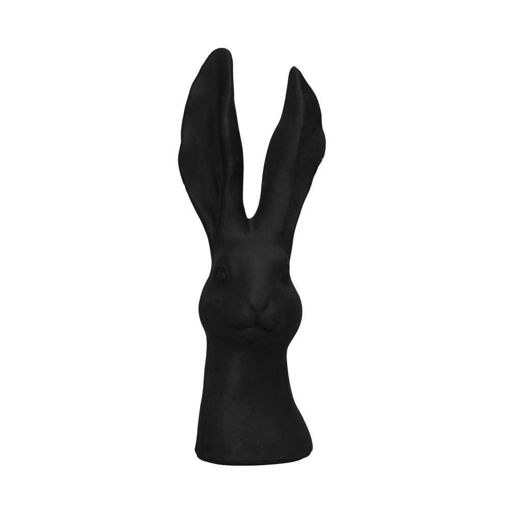 Posiwio Dekoobjekt Hasenbüste EMIL schwarz aus Polyresin H23,5cm Osterhase Deko Ostern