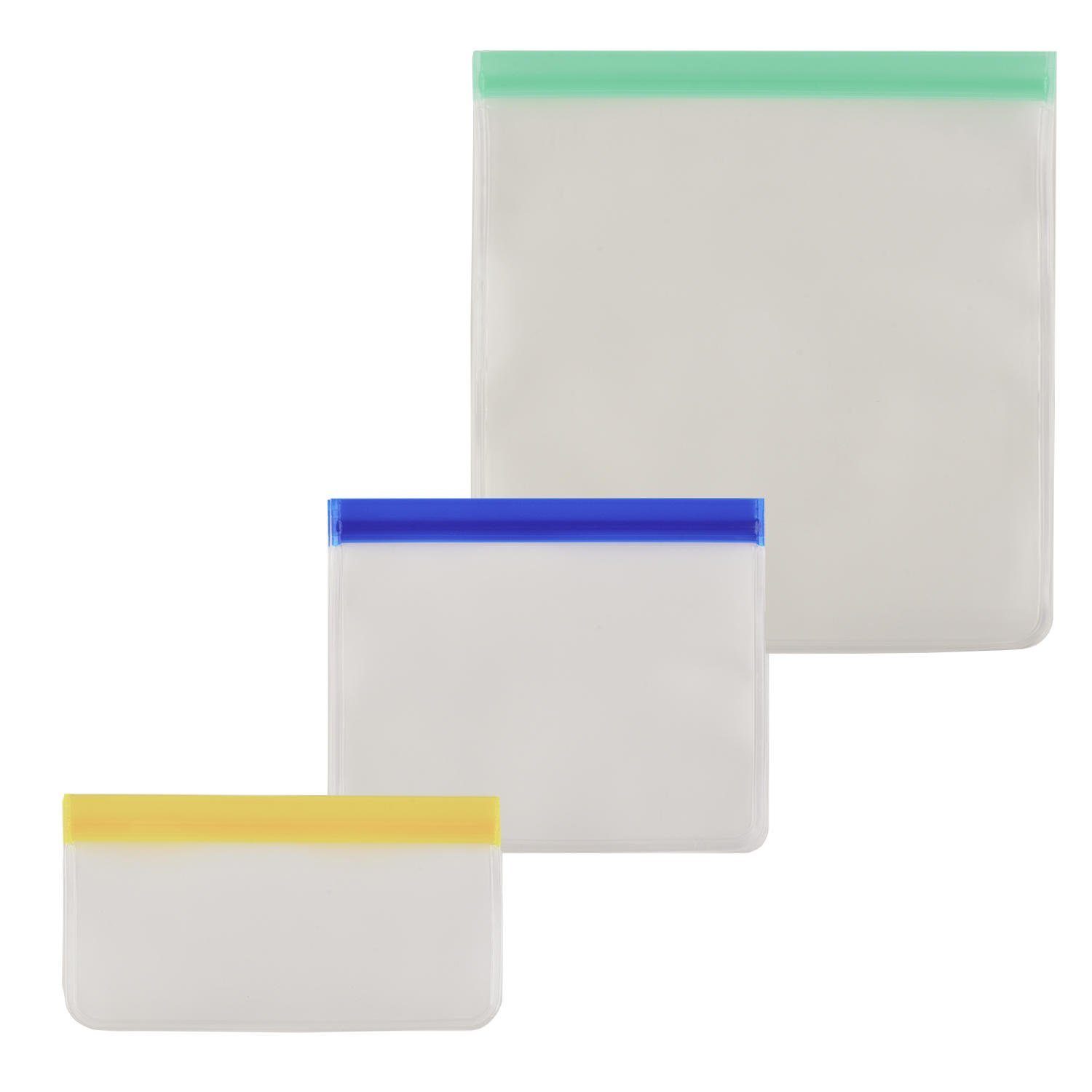 Dimono Gemüsebeutel DIMONO Silikon Vorratsbeutel 3er Set – Wiederverwendbare Beutel, Silikon in Lebensmittelqualität, (Launch Bag, 3-tlg), Lebensmittel- und Gefrierbeutel