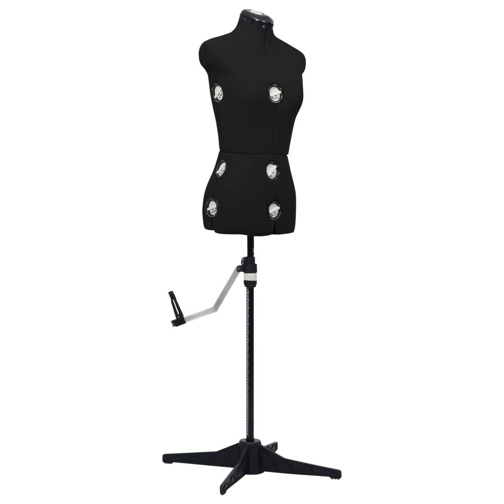 vidaXL Schneiderpuppe Schneiderpuppe Verstellbar Weiblich Schwarz S Розмір 33-40