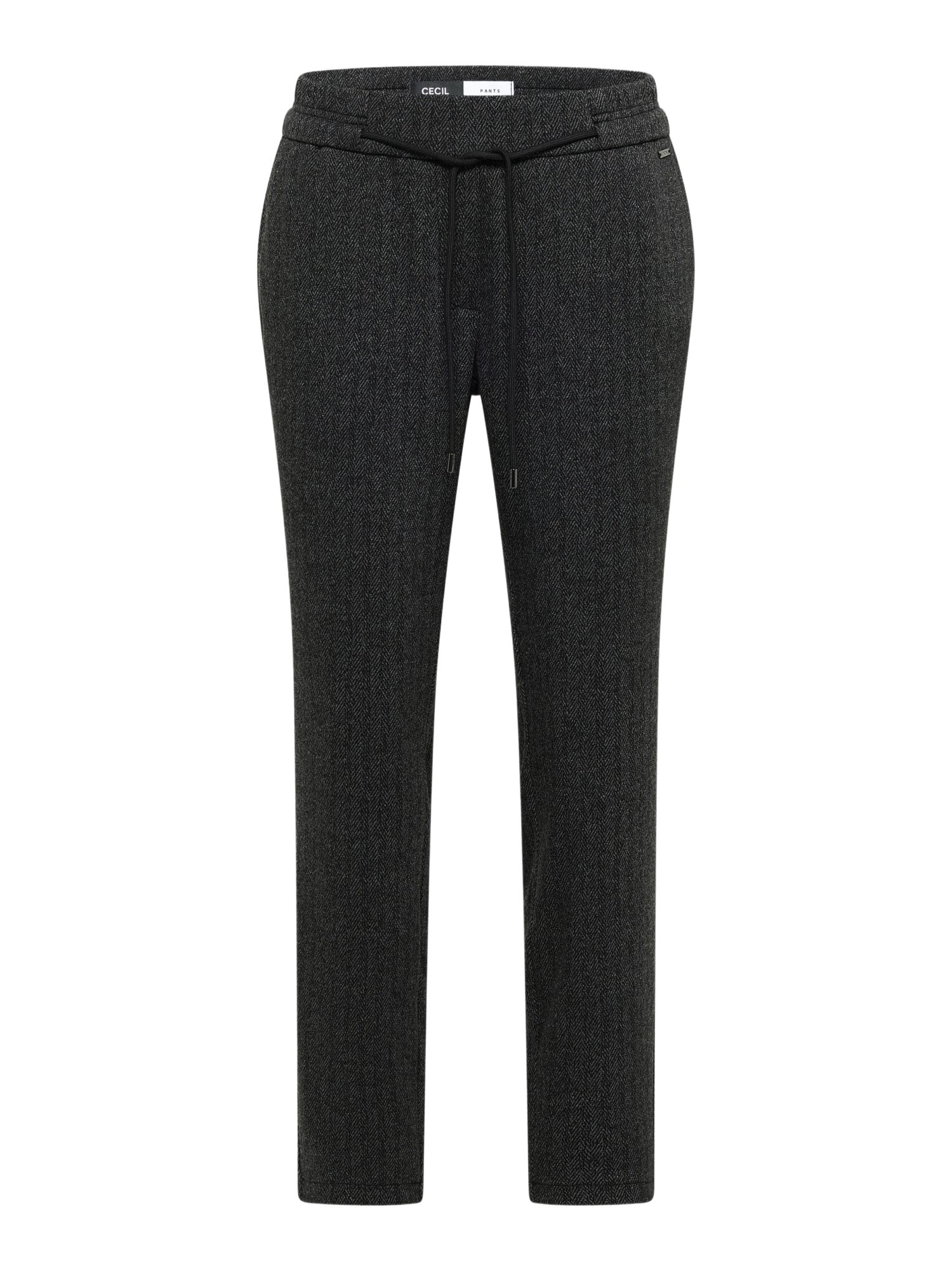 CECIL Stoffhose schwarz,Casual,Polyester,Unifarben,Slim Fit,Mittel