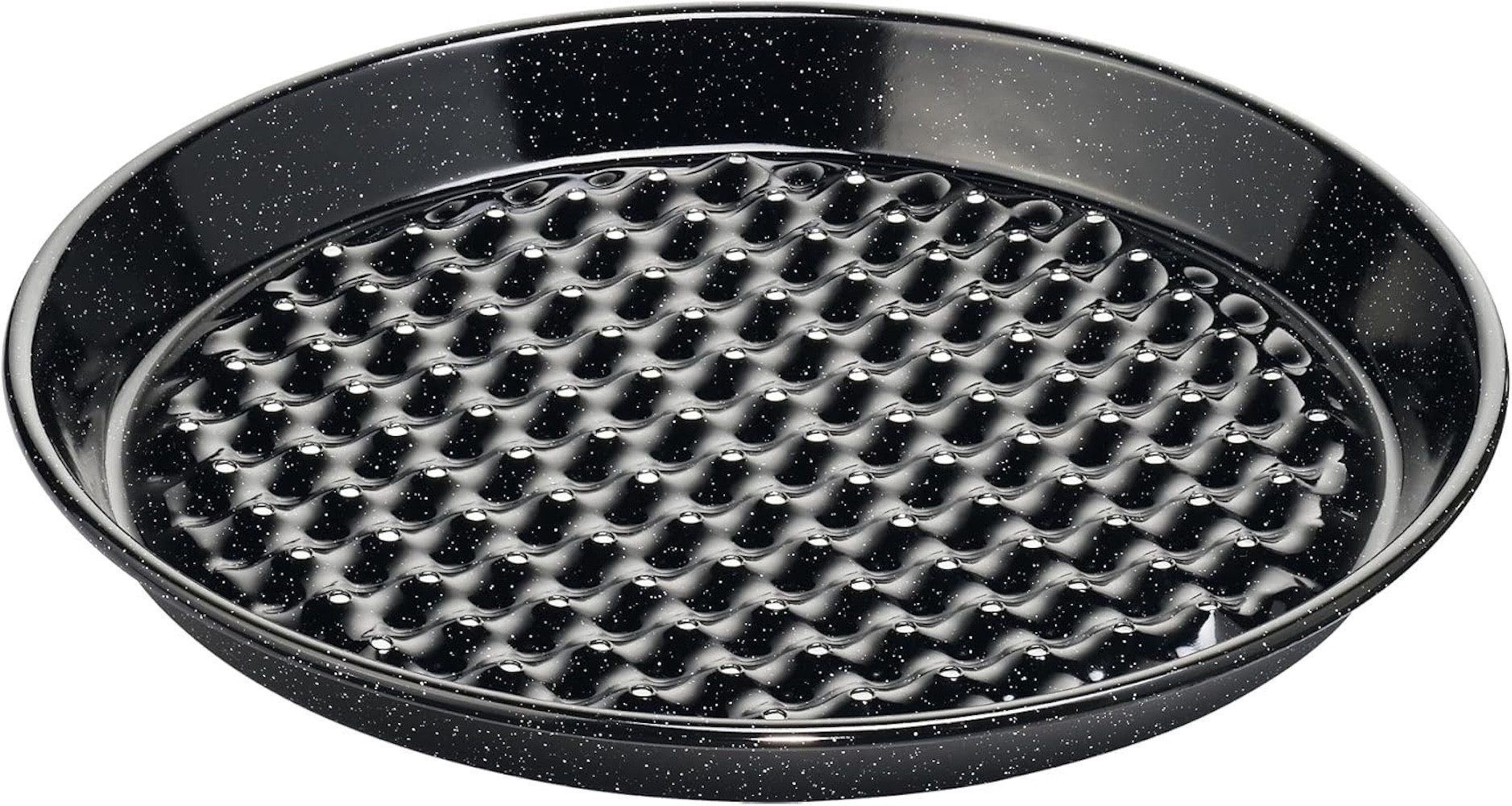 Riess Grillschale Riess Grillschale rund schwarz aus Emaille 32cm / Boden gelocht, Emaille