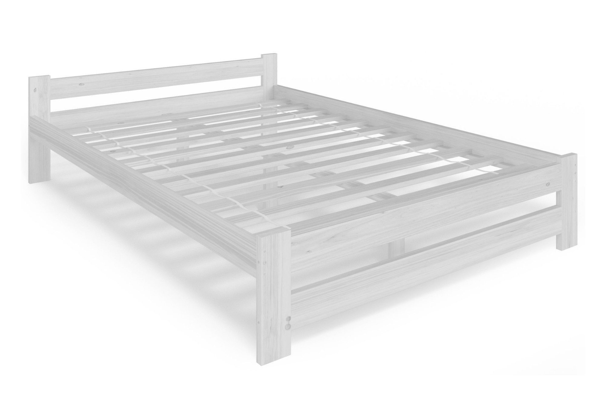 Home Collective Holzbett mit Lattenrost Modern Bett Kiefer Bettgestell Massivholzbett Klassisch (90x200, 120x200, 140x200, 160x200 cm), Doppelbett, Skandi Boho  – Bild 5 von 5