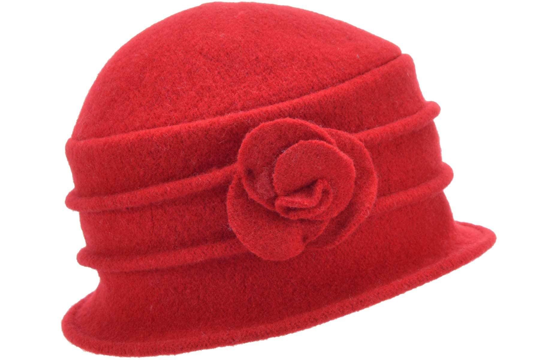 Seeberger Filzhut Walkglocke mit kleiner Blume 18042-0 günstig online kaufen