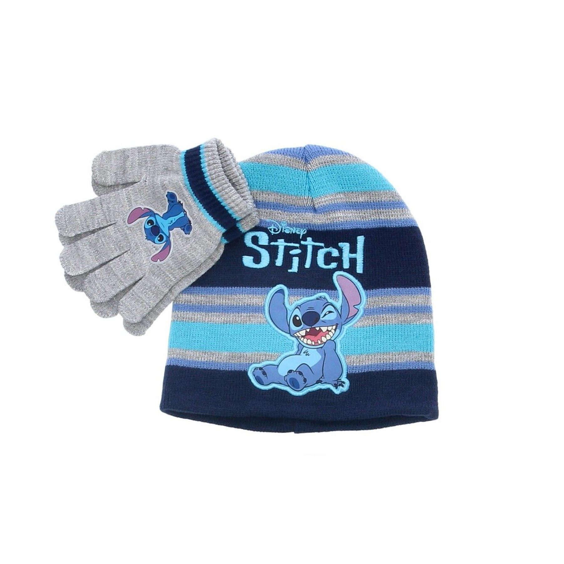 Lilo & Stitch Mütze & Schal Kinder-Winterset – Mütze und Handschuhe Onesize