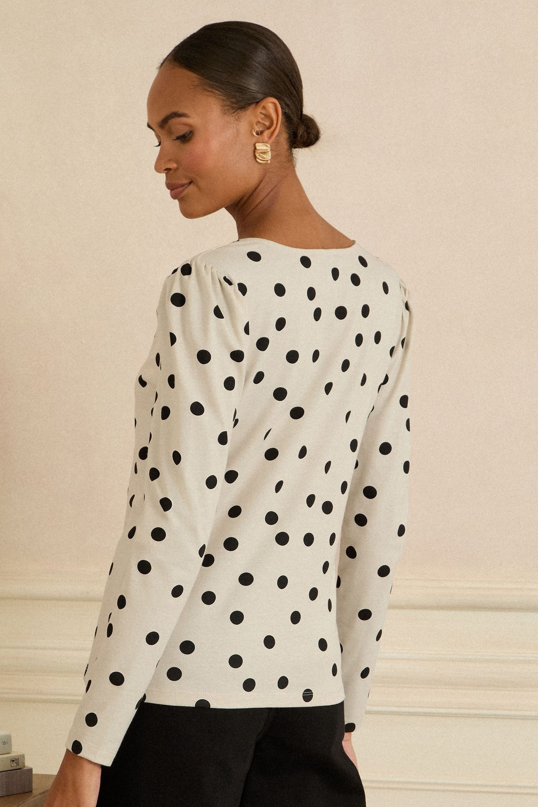 Love & Roses Langarmbluse Love & Roses Jersey-Shirt mit Bogenkanten, Regula günstig online kaufen