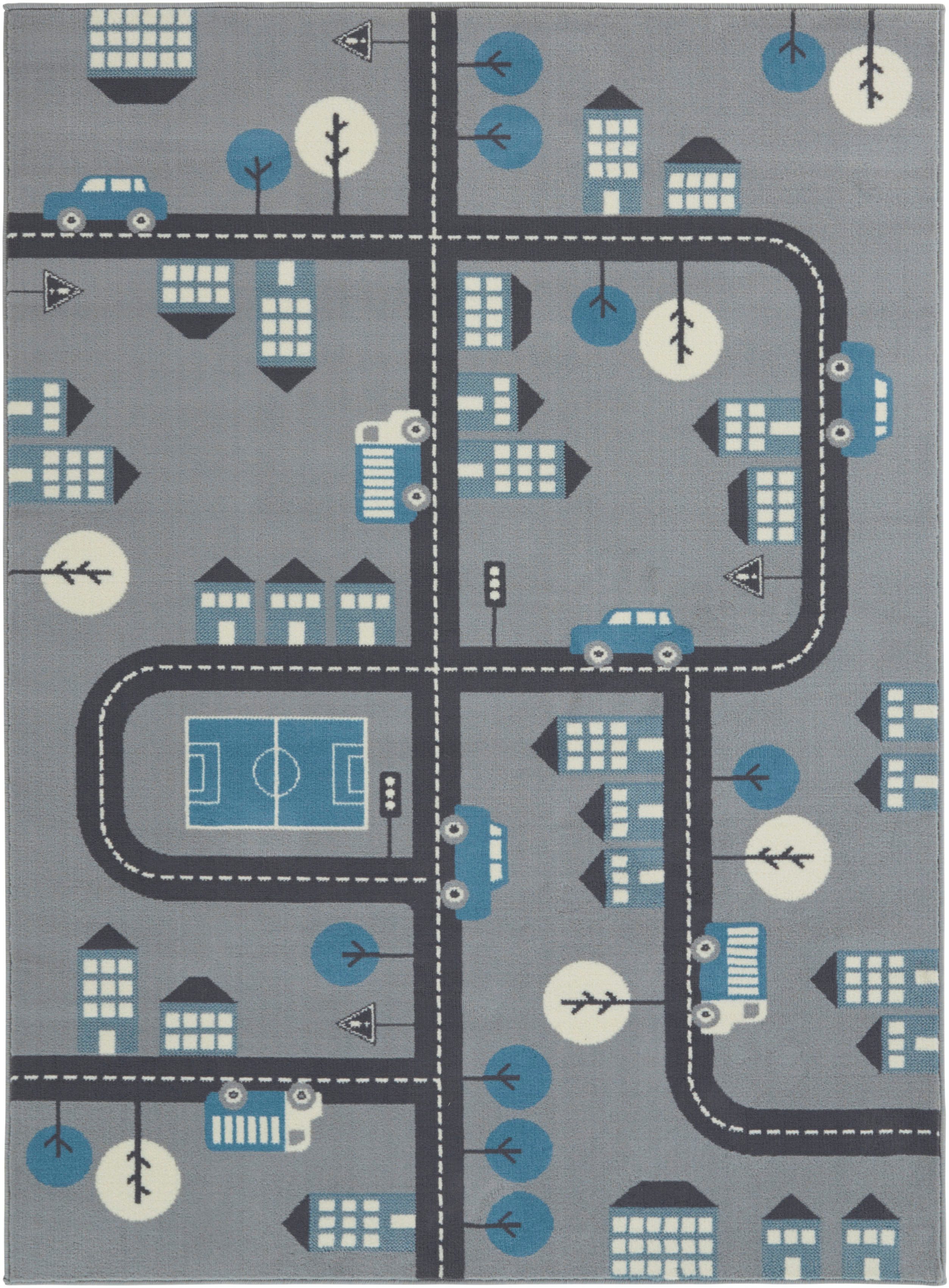 HANSE Home Kinderteppich »Town«, rechteckig, 0,9 mm Höhe, Kurzflor, Kindert günstig online kaufen