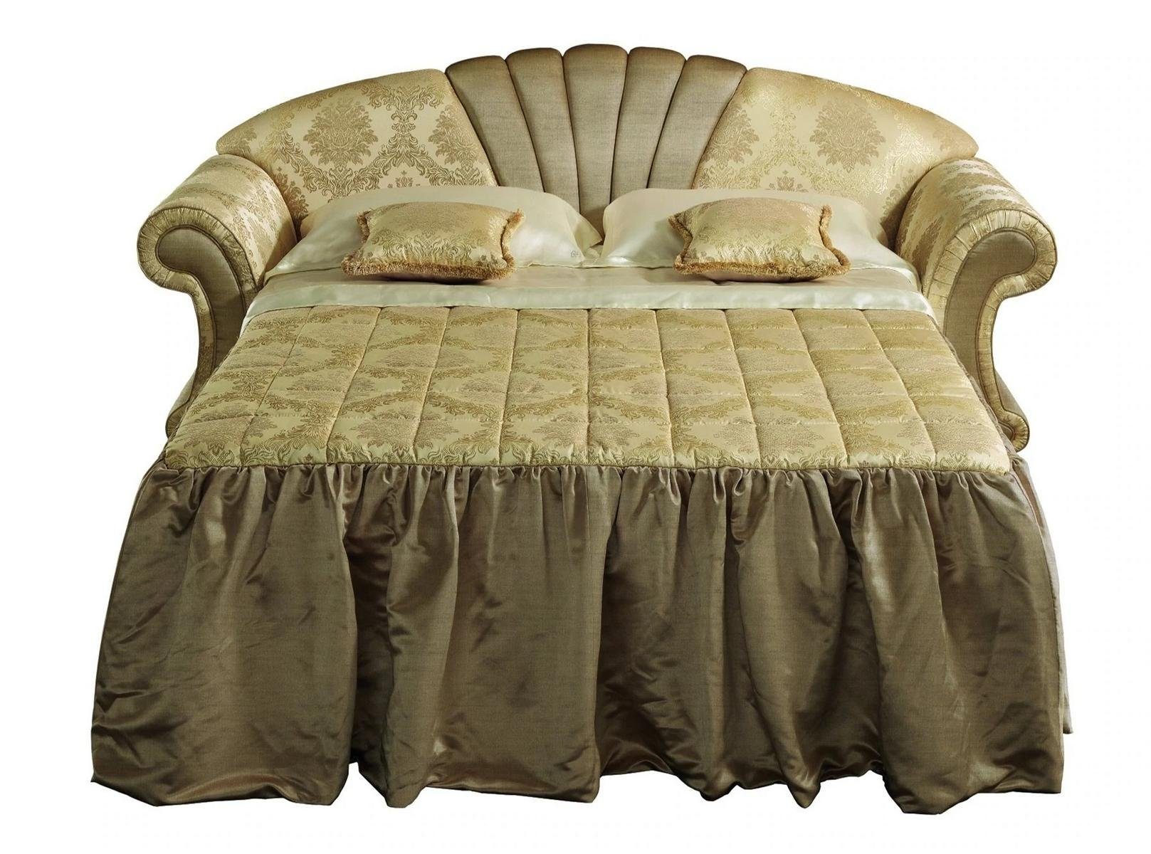 2 Couch Bettfunktion Sofa mit Sitzer Polster JVmoebel Design Klassische Textil Bettfunktion, Schlafsofa