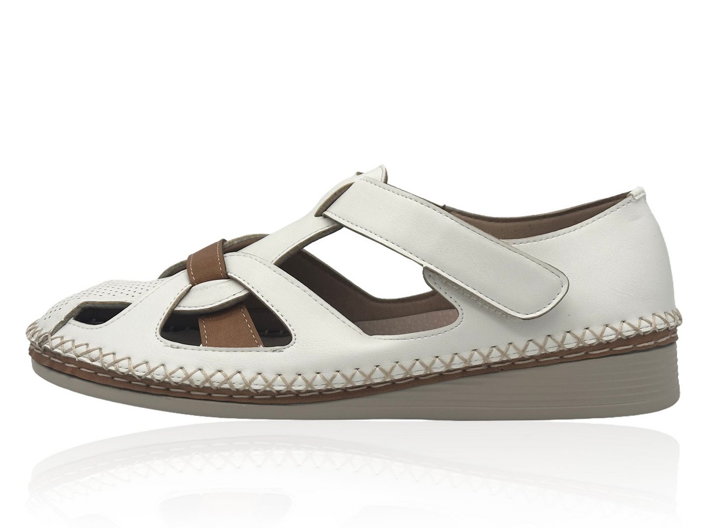 Nowaland Halboffene Damen Sandalen mit stabiler Passform und Komfortsohle Sandale Atmungsaktiv, stabiler Halt, weich und flexibel