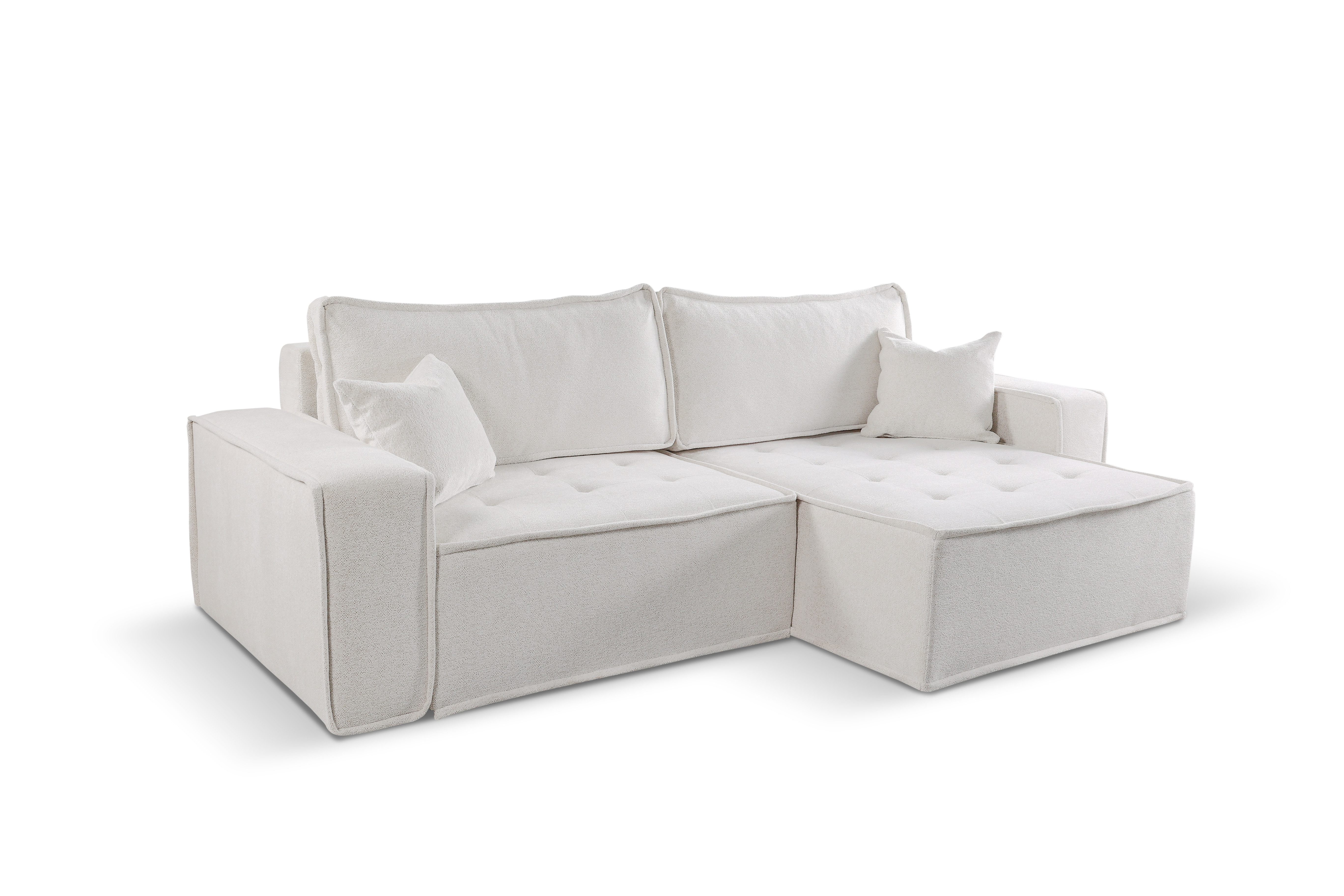 Kaiser Möbel Ecksofa L-förmiges Bohoo-Ecksofa mit Schlaffunktion