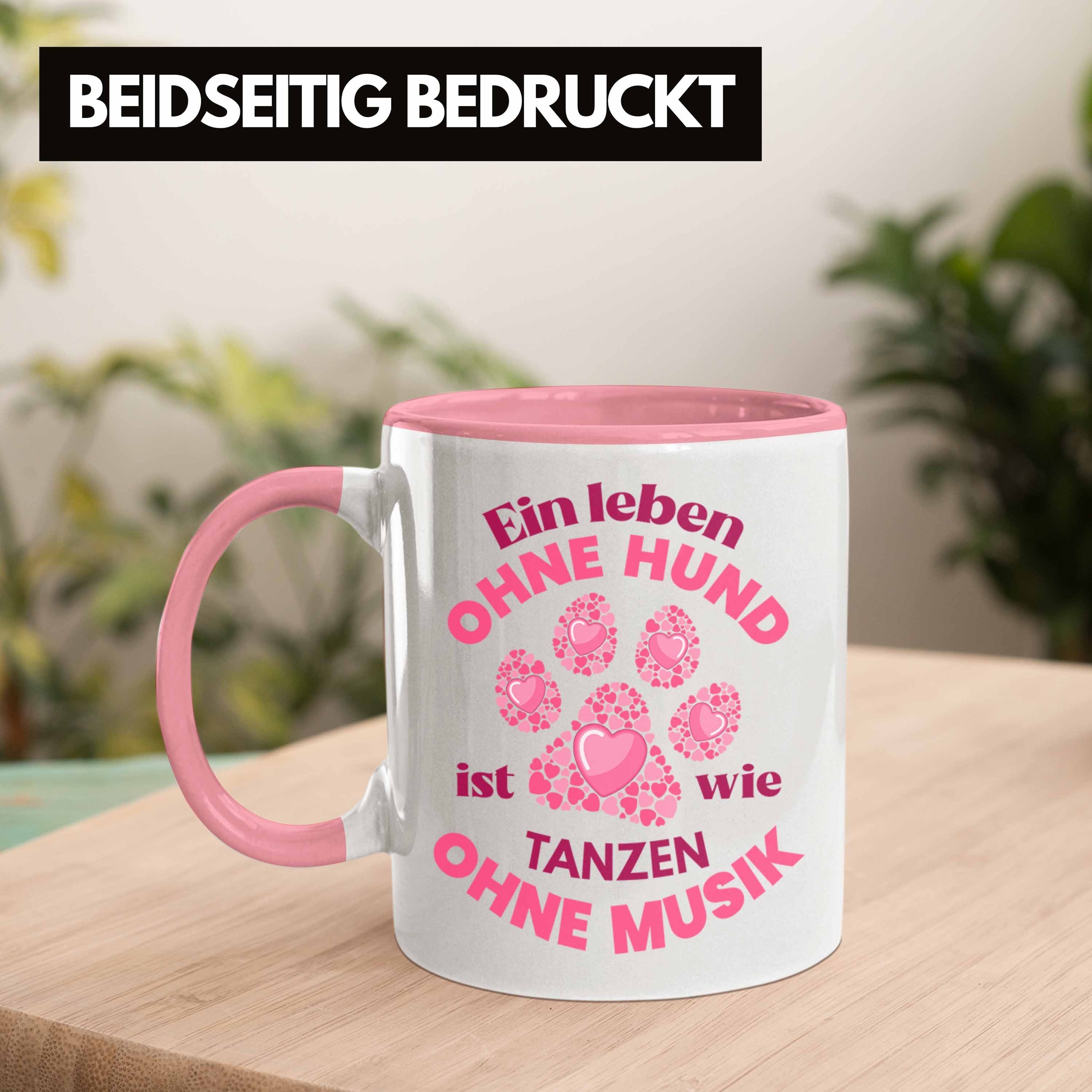 Hundebesitzerin Kaffeetasse Tasse Trendation Hunde-Mama Geschenk Rosa Tasse - Hundemami Trendation Frauen Becher Geschenkidee