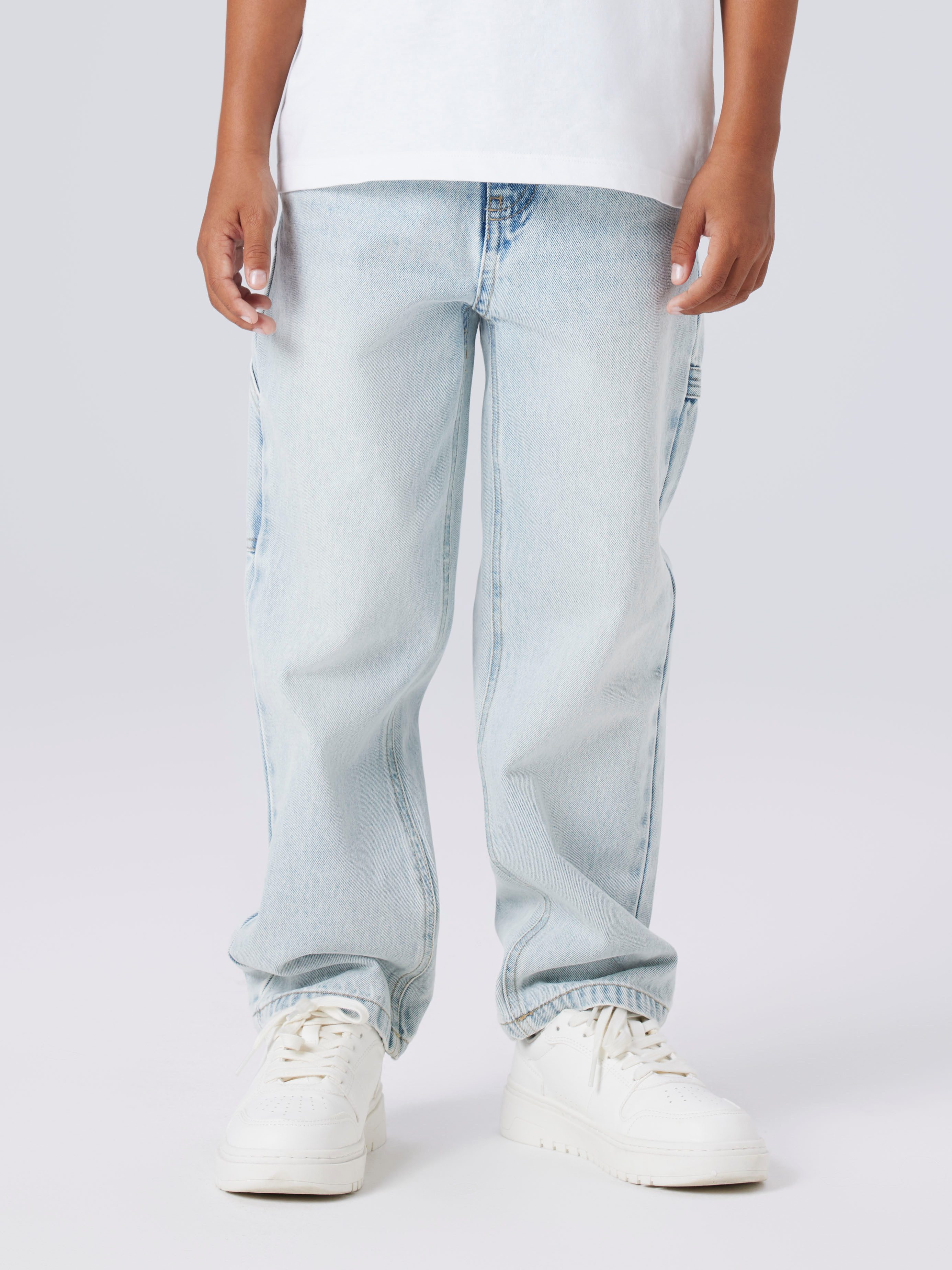 Name It 5-Pocket-Jeans NKMRYAN für Jungen mit geradem Bein und 5-Pocket-Style unifarben, casual, straight fit, Baumwolle, Denim