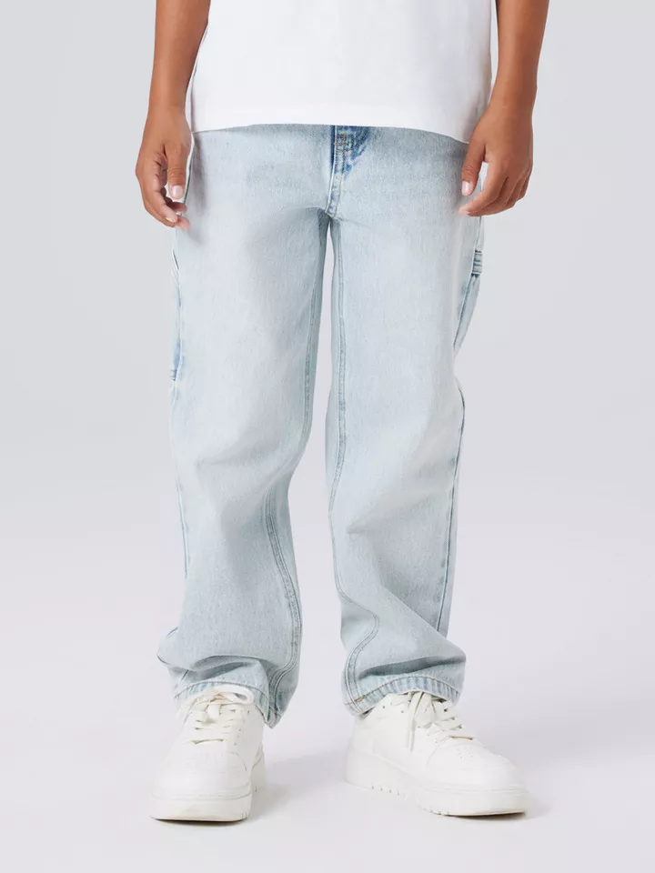 name it 5-Pocket-Jeans NKMRYAN für Jungen mit geradem Bein und 5-Pocket-Style unifarben, casual, straight fit, Baumwolle, Denim