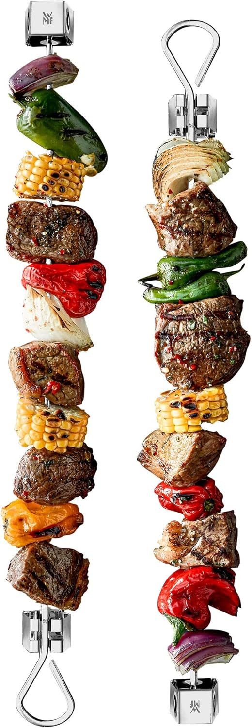 WMF Grillspieß WMF BBQ Grillspieße Edelstahl 2-teilig Spieße 46 cm Schaschlik-Spieße