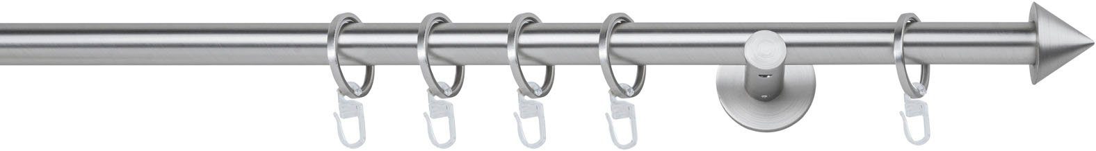 mydeco Gardinenstange 20mm Spitze Wandträger 6,5 cm, 1-läufig, Fixmaß, verschraubt