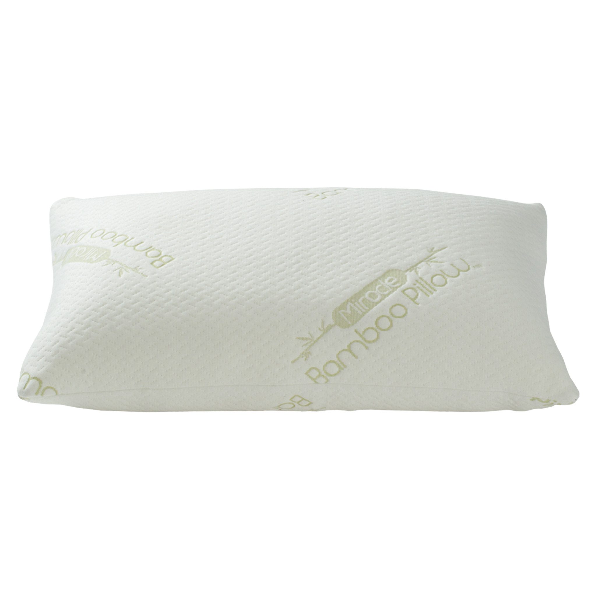 Venteo Naturfaserkopfkissen MIRACLE Bamboo Pillow mit Bambusfaserbezug, Füllung: viskoelastischer Schaum, Bezug: Bambusfaser, Spar-Set, 1er oder 2er Set, für Allergiker geeignet, Temperaturregulierend