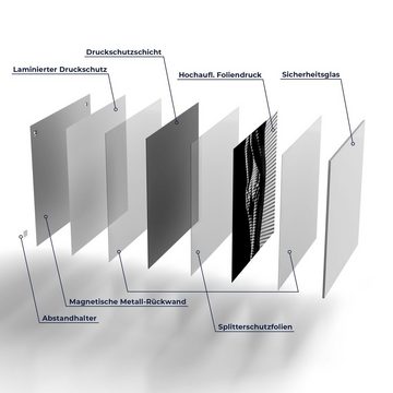 DEQORI Magnettafel 'Weibliche Rückansicht', Whiteboard Pinnwand beschreibbar