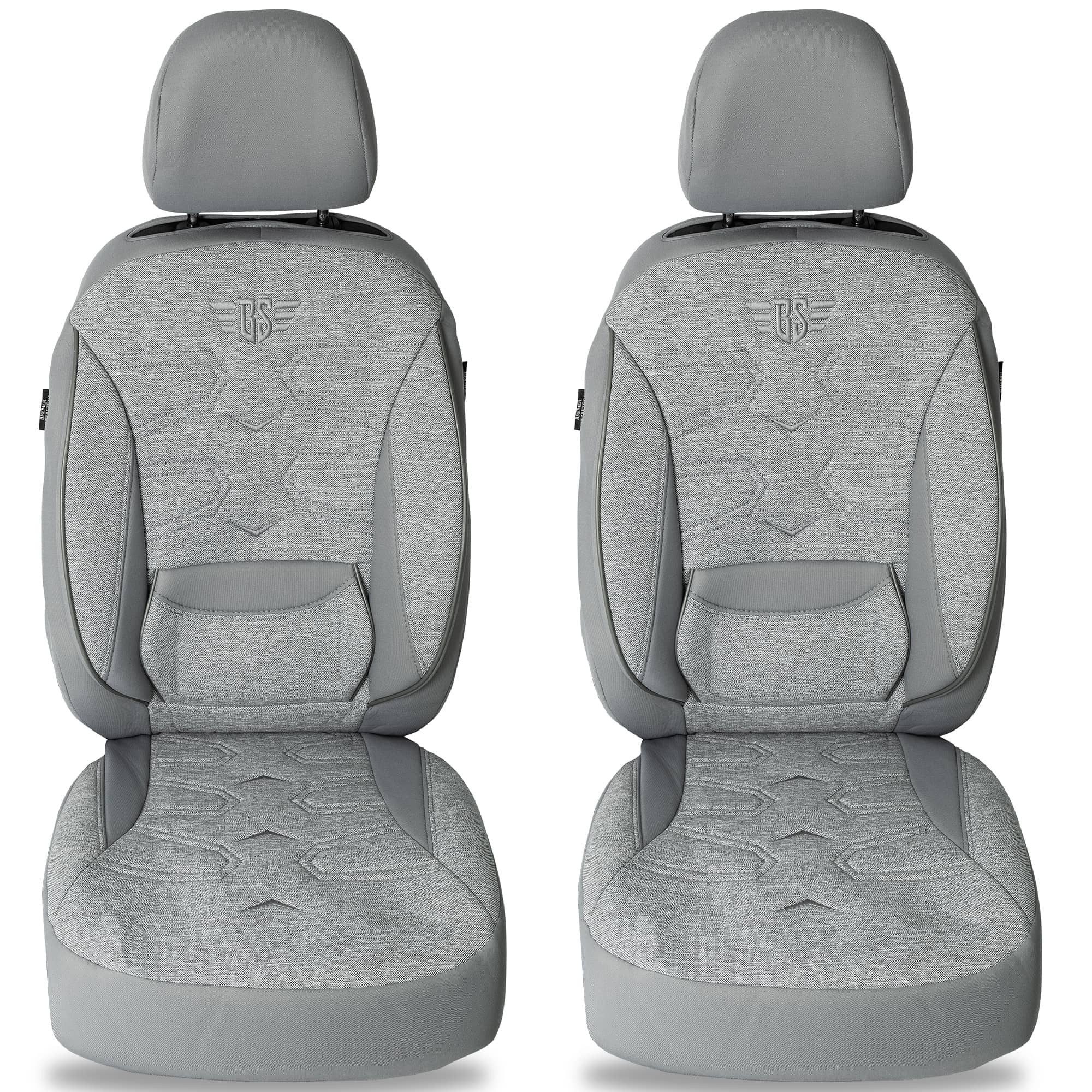 BREMER SITZBEZÜGE Autositzbezug für Polestar Polestar 2 Bj ab 2020 (KT301), Set, Schonbezüge Sitzbezüge Fahrer und Beifahrer, in Grau