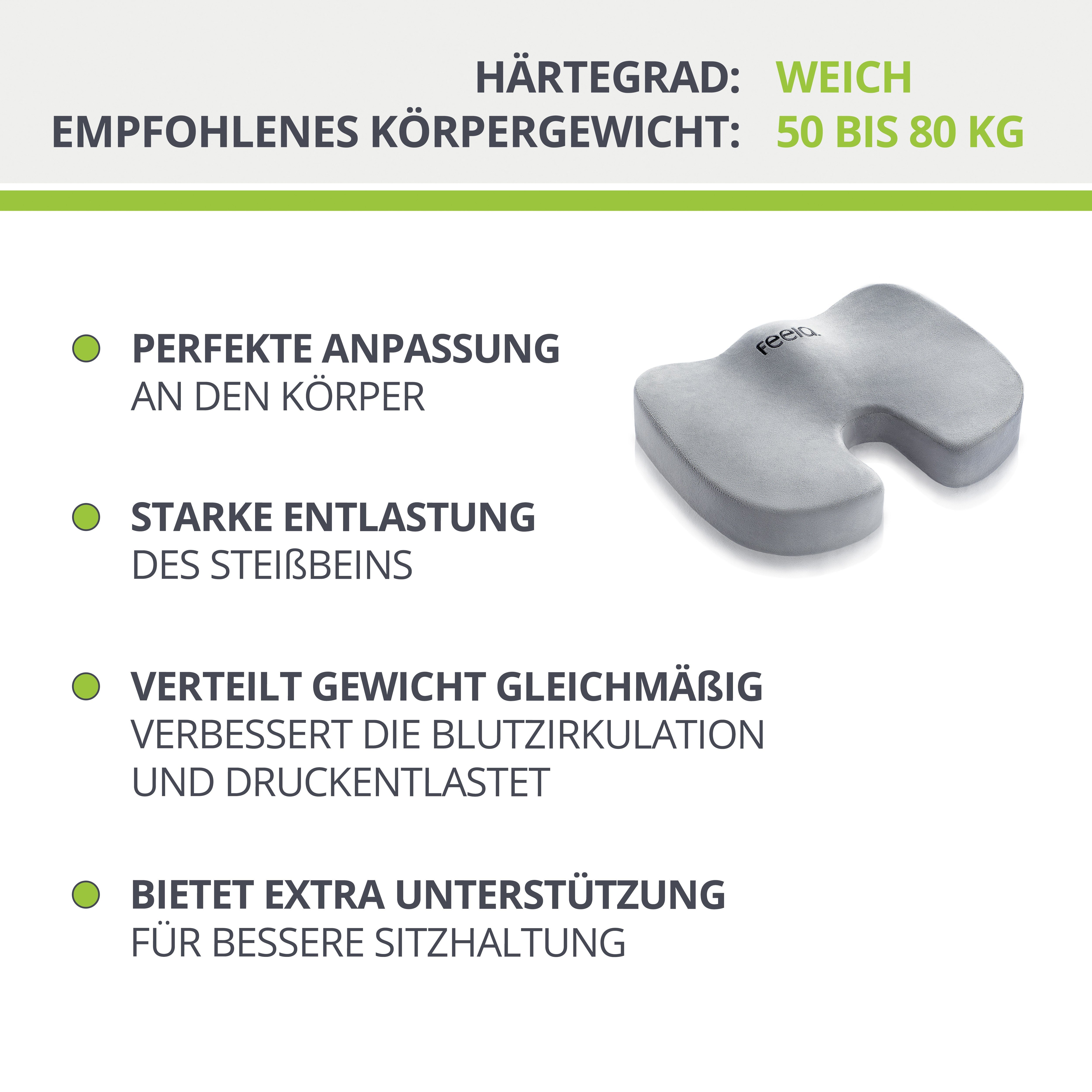 Kaufen Sie feela.® Orthopädisches Sitzkissen - Silber zu